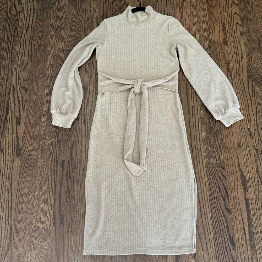 Ivy City Co Cream Knit Dress